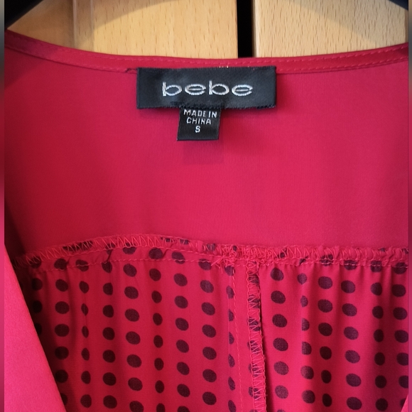 Bebe Silk Polka Dot Dress - Picture 3 of 4